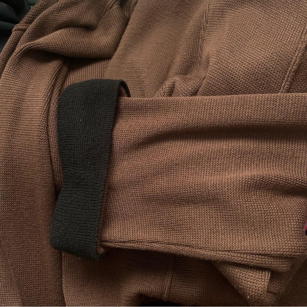 Fioreblu Knit Cardigan Sweater Wool Blend Grandmacore Classic Cozy SZ M Brown - Picture 7 of 16